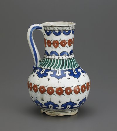 Sürahi, İznik, Osmanlı hanedanı, 16-17. yüzyıl (seramik) by Turkish School