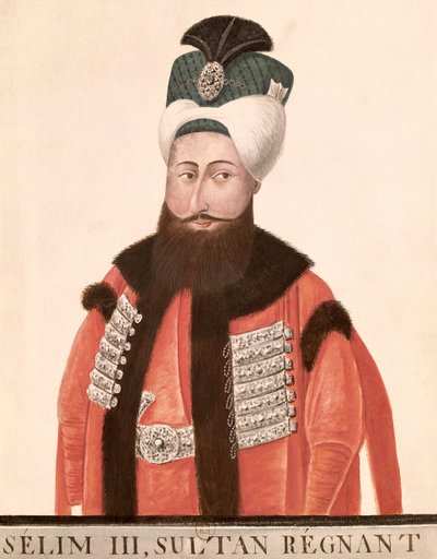 Sultan III. Selim (1761-1808) 18. 19. yüzyıl (kağıt üzerinde wc) by Turkish School
