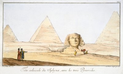 'Büyük Sfenks ve Üç Piramit', 18. yüzyıl by Tuscher Hafniae