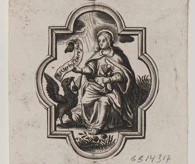 Evangelist John ile amblem by Ubekendt