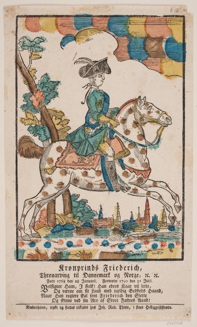 Veliaht Prens Frederik at sırtında by Ubekendt