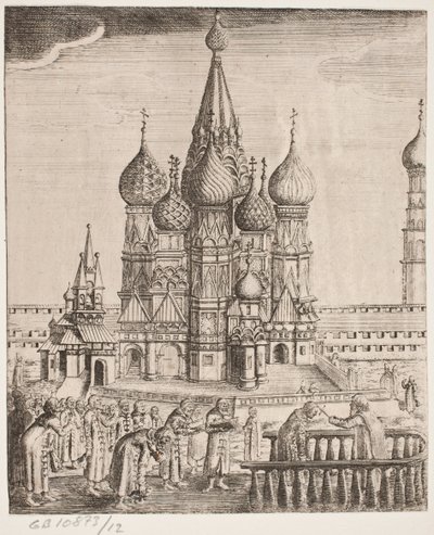 Aziz Basil Katedrali ve Moskova by Ubekendt