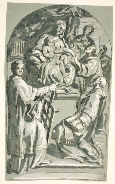 Sts Lawrence ve Padua Antony ile Sacra Conversazione by Ubekendt Ubekendt