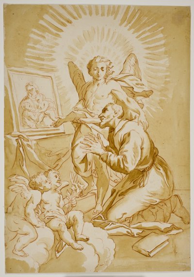 Aziz Philip Neri, kendisine bir melek tarafından gösterilen Madonna