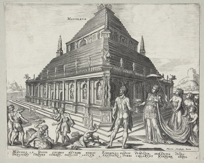 dünyanın sekiz harikası by Ubekendt efter Philips Galle efter Maarten van Heemskerck