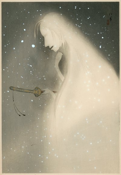 Kılıçlı bir kadın samurayın hayaleti by Uemura Shoen