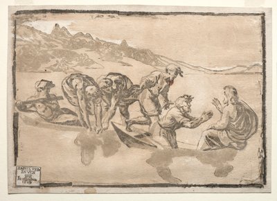 Balıkların Mucizevi Çekişi. by Ugo da Carpi