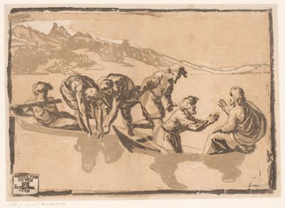 Mucizevi yakalama by Ugo da Carpi