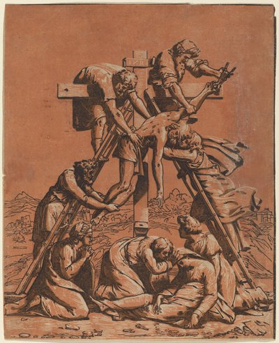 Haçtan İniş by Ugo da Carpi after Raphael