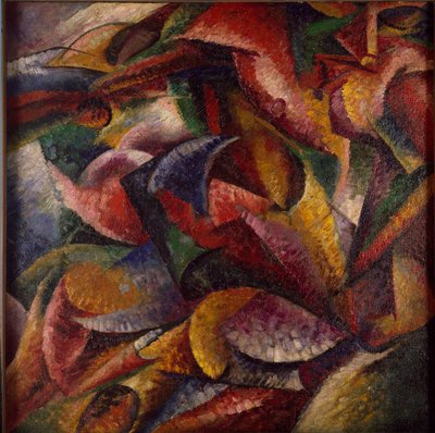 Fütürizm: "" Bir İnsan Vücudunun Dinamizmi "" (Bir insan vücudunun dinamizmi) Boyama Umberto Boccioni (1882-1916) 1913 Dim 1x1 m Milan, Museo del Novecento by Umberto Boccioni