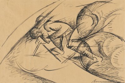Bir Bisikletçinin Dinamik Kuvveti Çalışması I by Umberto Boccioni