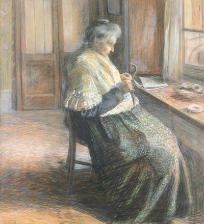 Yaşlı Kadının Anne Portresi by Umberto Boccioni