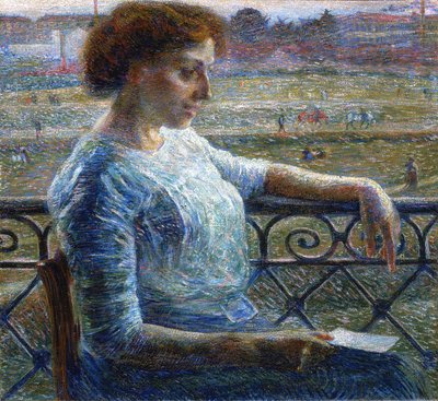 Balkondaki Kız Kardeş by Umberto Boccioni