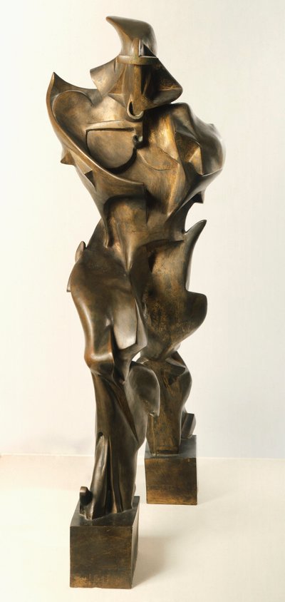 Uzayda sürekliliğin benzersiz biçimleri, Umberto Boccioni (1882-1916), Bronz heykel by Umberto Boccioni