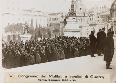 "VIII Sakatlar ve Savaş Mağdurları Kongresi - Roma, Ocak 1933 - 11" (s/b fotoğraf) by Umberto Palleschi