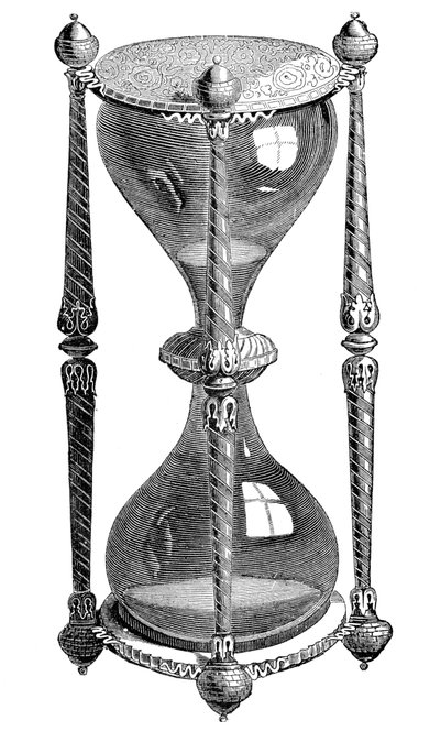 16. yüzyıl kum saati, gravür, 19. yüzyıl by Unbekannt