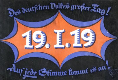 19 Ocak 1919. Alman federal seçimleri, 1919. by Unbekannt