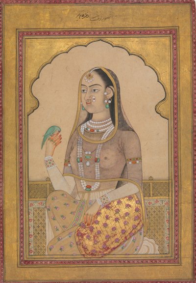 Bir Muhabbet Kuşu ile Bejeweled Bir Bakire, yaklaşık. 1670-1700. by Unbekannt