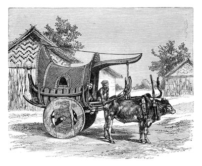 Bir Burma vagonu, Burma Myanmar, 1895 by Unbekannt