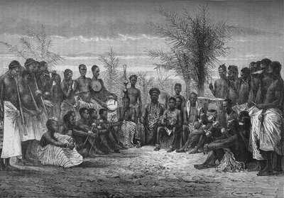 Bir Cape Coast Kralı ve Mahkemesi, c1880 by Unbekannt