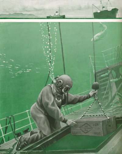 Muazzam Baskı Altında Çalışan Bir Dalgıç, 1935 by Unbekannt
