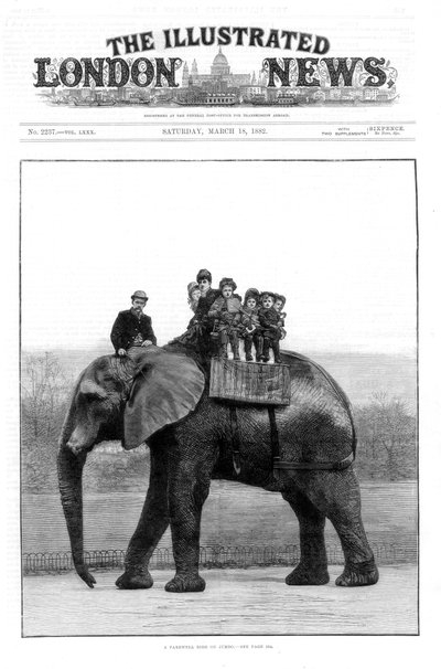 Jumbo'da Bir Veda Gezisi, Londra Hayvanat Bahçesi, 1882 by Unbekannt
