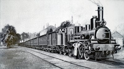 Bir Fransız devlet demiryolu treni. by Unbekannt
