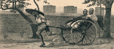 Bir Jinriksha veya Çin el arabası, c1883. by Unbekannt