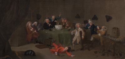Bir Gece Yarısı Modern Konuşması, ca. 1732. by Unbekannt