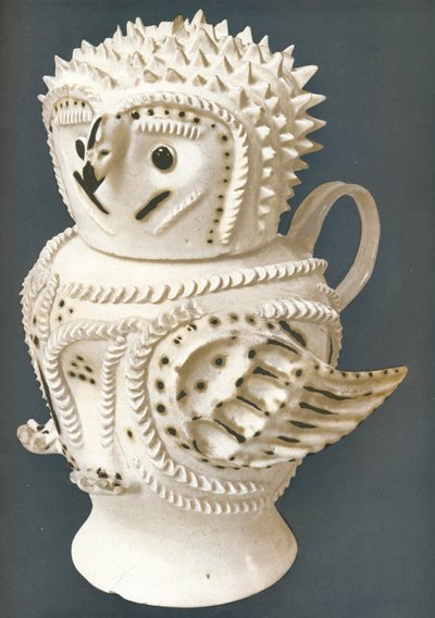 Sürahi olarak kullanılan Tuzlu Sırlı Baykuş, fincan başı, c1730-c1755, 1913 by Unbekannt