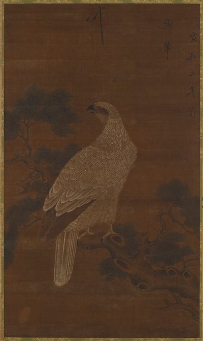 Çam dalında beyaz bir kartal, Ming veya Qing hanedanı, 17. yüzyıl. by Unbekannt