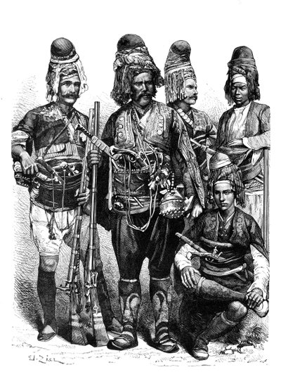 Bir grup Zeybek, Küçük Asya, 1895 by Unbekannt