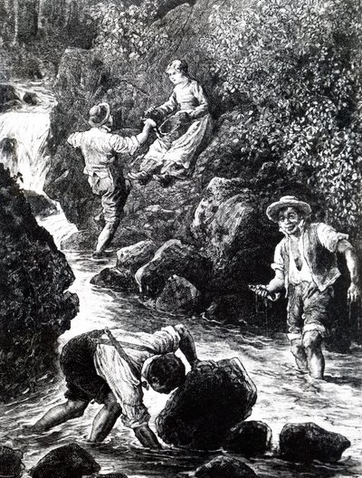 Balık tutan bir grup genç by Unbekannt