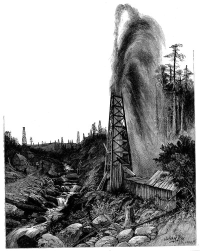 Pensilvanya petrol sahalarında bir fışkıran, ABD, 1886 by Unbekannt