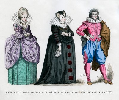 Saray leydisi, Marie de Medici dul ve beyefendi, c1620 1882-1884 by Unbekannt