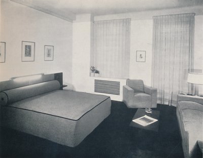Robert Heller Inc. tarafından tasarlanan bir erkek yatak odası, New York, 1936 by Unbekannt