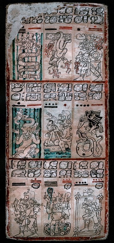 Dresden kodeksinden bir sayfa, Maya el yazması, 1901 by Unbekannt