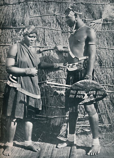 Bir çift Zulu sevgilisi, 1912 by Unbekannt