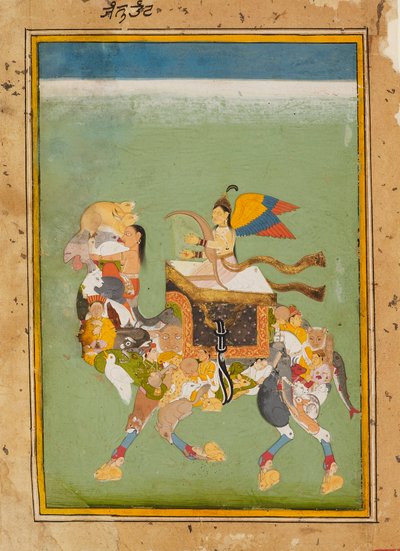 Sihirli bir deveye binen peri veya peri, c1680 by Unbekannt