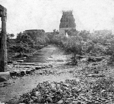 Madras yakınlarındaki yıkık bir tapınak, Hindistan, 1874 by Unbekannt