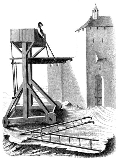 Bir kuşatma saldırı platformu, 15. yüzyıl 1849 by Unbekannt