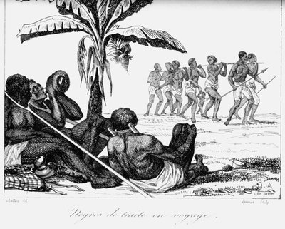 Bir köle konvoyu, Afrika, 19. yüzyıl by Unbekannt