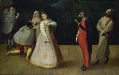 İtalyan komedyenler topluluğu I Gelosi, c. 1580. by Unbekannt