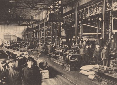 Putilov fabrikasının bir atölyesi, c. 1914 by Unbekannt