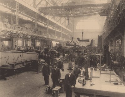 Putilov fabrikasının bir atölyesi, c. 1914 by Unbekannt