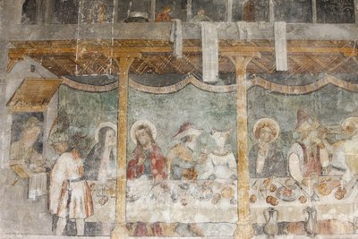 Abondance manastır kilise freski: Cana, Abondance, Fransa