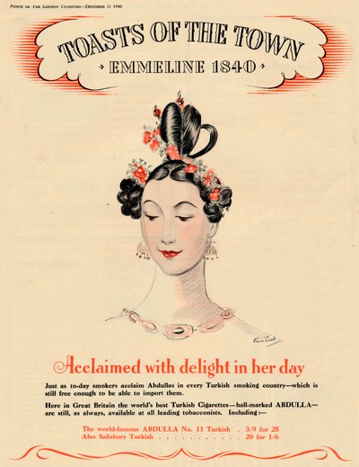 Gününde zevkle alkışlanan, Kasabanın Tostları - Emmeline 1840, 1940 by Unbekannt