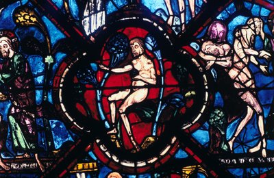 Cennetteki Adam, vitray, Chartres Katedrali, Fransa, 1205-1215 by Unbekannt