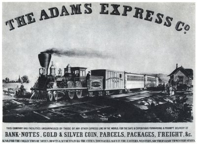 Adams Express Şirketi reklamı, c1860s 1954 by Unbekannt