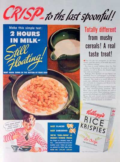 Kelloggs Rice Krispies için reklam, 1939 by Unbekannt